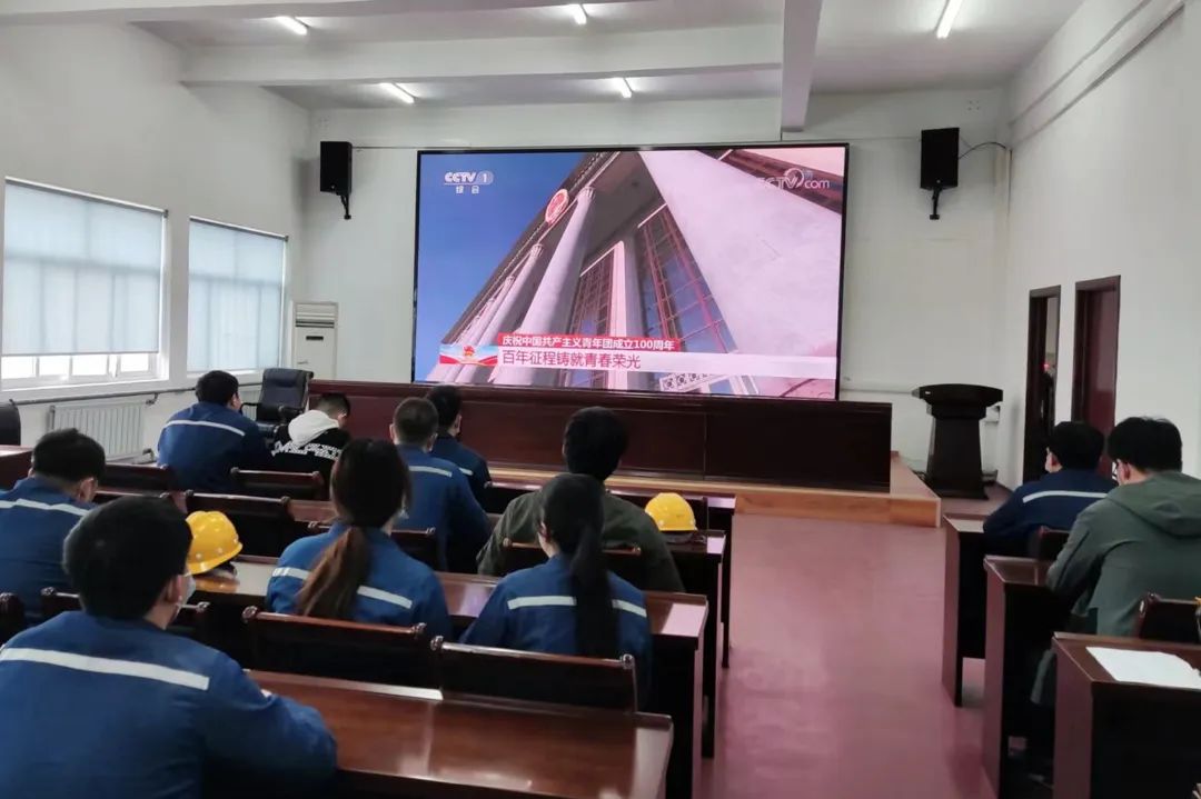 蘇鹽集團團委組織團員青年收聽收看慶祝中國共產主義青年團成立100周年大會熱議習近平總書記重要講話